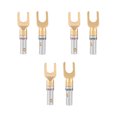 thumbnail image 1 of Speaker Wire Connector  Banana Connector  Banana Plug Connector  Banana Plug Spade  Banana Adapter Spade 6 Pcs Gold Plated 4mm Banana U Fork Y Spade Plug Speaker Wire Connector, 1 of 8