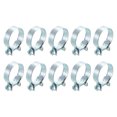 thumbnail image 1 of Unique Bargains 10Pack Mini Fuel Line Pipe Hose Clamp Clip, Adjustable 25-27mm, Zinc Plated, 1 of 5