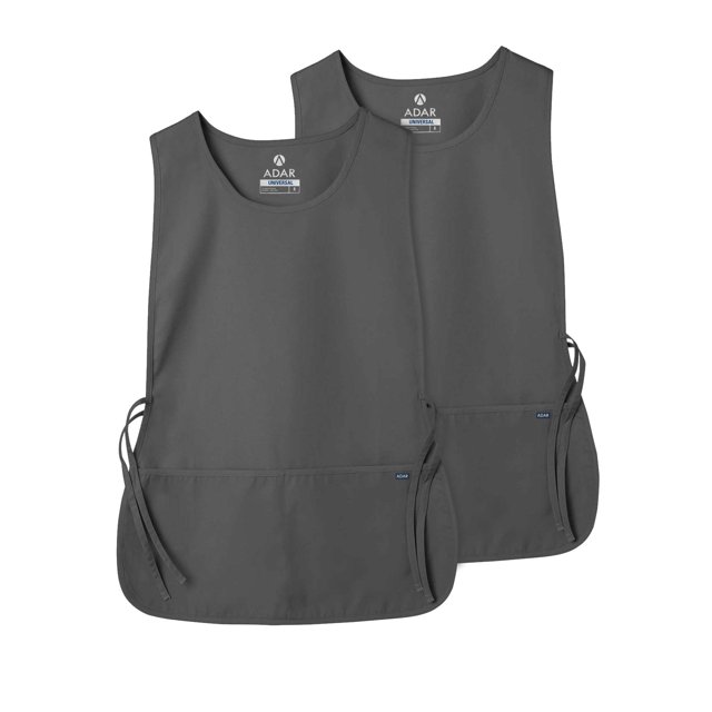 Adar Unisex Cobbler Apron (2 Pack) with 2 Pockets/Adjustable Ties - Available in 18 Colors