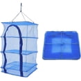 thumbnail image 4 of Filet de Séchage Pliable en PE pour Poissons/herbes, Cage Anti-Mouches à 4 Niveaux avec Cadre en Acier, Capacité de 17,6lb Déshydrateur Alimentaire Extérieur pour Jardins, 4 of 8