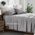 thumbnail image 1 of Bare Home 22" Extra Deep Pocket Sheet Set - Premium 1800 Collection - Ultra-Soft - Split King, Light Gray, 1 of 9