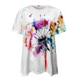 thumbnail image 4 of Hauts d'Été pour Femmes Mode Femme Col Rond Été Manches Courtes Blouse T-Shirt Décontracté Imprimé Hauts Chemisiers et Hauts pour Dames Chic en Liquidation, 4 of 4