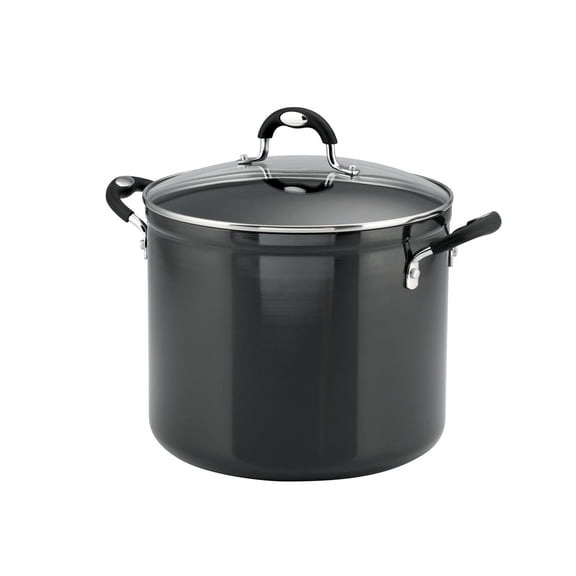 Tramontina Casserole couverte pour soupe de 7,6L en aluminium antiadhésif - gris anthracite
