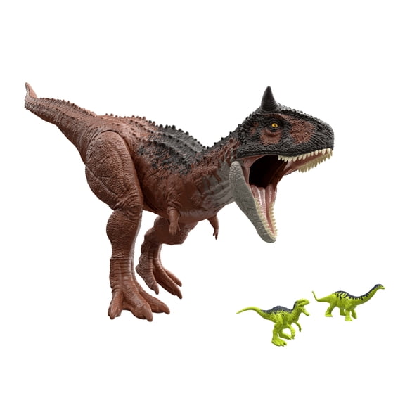 Jurassic World Super Colossal Carnotaurus Dinosaur Figure & 2 Minis, 39 Inch Articulated Toy - Walmart Exclusive