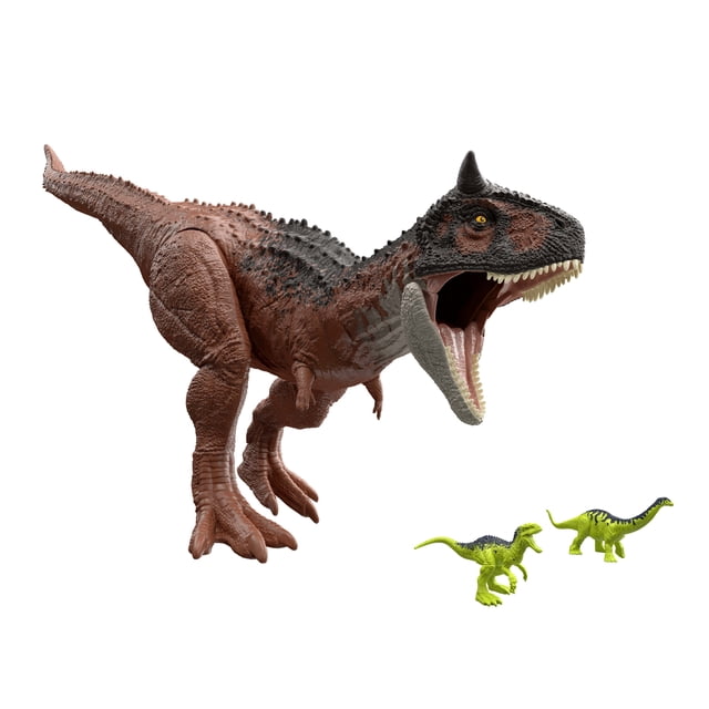 Jurassic World Super Colossal Carnotaurus Dinosaur Figure & 2 Minis, 39 Inch Articulated Toy - Walmart Exclusive