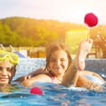 thumbnail image 2 of QualitChoice Lot de 10 Balles d'Eau Réutilisables Jeu de Plage pour Piscine Jouets de Bataille Absorbants Interactifs Rebondissants Jouet Parent-Enfant Rouge 1 Ensemble, 2 of 6