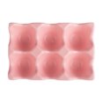 thumbnail image 1 of 6 Grids Egg Holder Ceramic Anti-Slip Egg Box Refrigerator Shockproof Egg Storage Box (Pink), 1 of 8