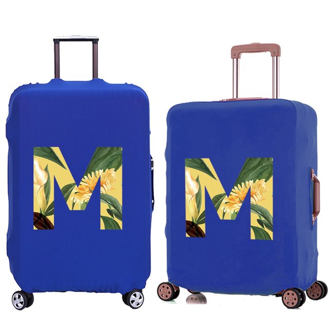 Luggage Cover Travel Suitcase Protective Cover for Trunk Case 18 ''-28 '' Foldable Elastic Suitcase Cover Floral Lettern Pattern 8floral M S
