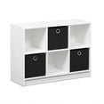 thumbnail image 4 of Pemberly Row Engineered Wood 3x2 Bookcase Storage w/Bins in White/Black, 4 of 6