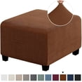 thumbnail image 1 of Chok 3 Sizes Square Jacquard Durable Customized Stretch Footrest Ottoman Cover Folding Storage Stool Furniture Protector Slipcover (Dark Grey L), 1 of 7