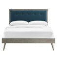 thumbnail image 4 of Modway Willow King Wood Platform Bed With Splayed Legs in Gray Azure, 4 of 11