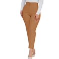 thumbnail image 2 of Lroveb Pantalon Habillé pour Femmes Taille Haute Fuselé Pantalon Décontracté Mode pour Femmes Coupe Ajustée Pantalon Moulant Bronze, 2 of 4