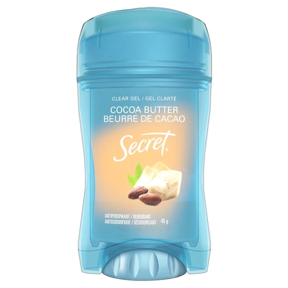 Secret Clear Gel Antiperspirant and Deodorant, Cocoa Butter Scent