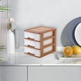 thumbnail image 4 of CHUANK Clear Plastic Box 5-Tiers Clearance Desktop Drawer Storage Multi-Tiers Drawer Plastic Office Storage Box Office Supplies Transparent Storage Rack With Drawers White, 4 of 7