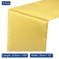 thumbnail image 2 of Unique Bargains 6 Pack Satin Table Runner, 12'x108' Smooth Silk Table Runner, Gold, 2 of 7