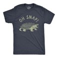 thumbnail image 1 of Mens Oh Snap T Shirt Funny Sarcastic Snapping Turtle Joke Tee for Guys (Heather Navy) - 5XL, 1 of 3