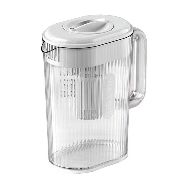 WRKEKC High Temperature Cold Water Kettle with Large Capacity,Built-in Filtration System,Glass Body for Visual Appeal,Expandable Filtration Compartment,Ergonomic Design