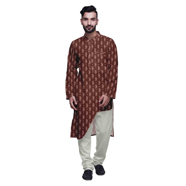 Atasi Printed Ethnic Kurta Pajama Set Summer Party Wear Kurta Pyjama For Men