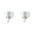 thumbnail image 2 of Wweixi Coat Hooks Easy To Install And Wide Application For Added In Daily Life White gold (elephant 2Set, 2 of 6