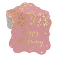 thumbnail image 1 of Inkdotpot Pack Of 50 Real Gold Foil Bracket Shape Paper Tags Happy Birthday Favor Hang Tags, 1 of 1