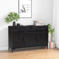 thumbnail image 1 of vidaXL Sideboard Black 110x35x70 cm Solid Pinewood, 1 of 5