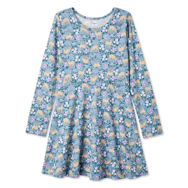 George Girls' Long-Sleeve Skater Dress