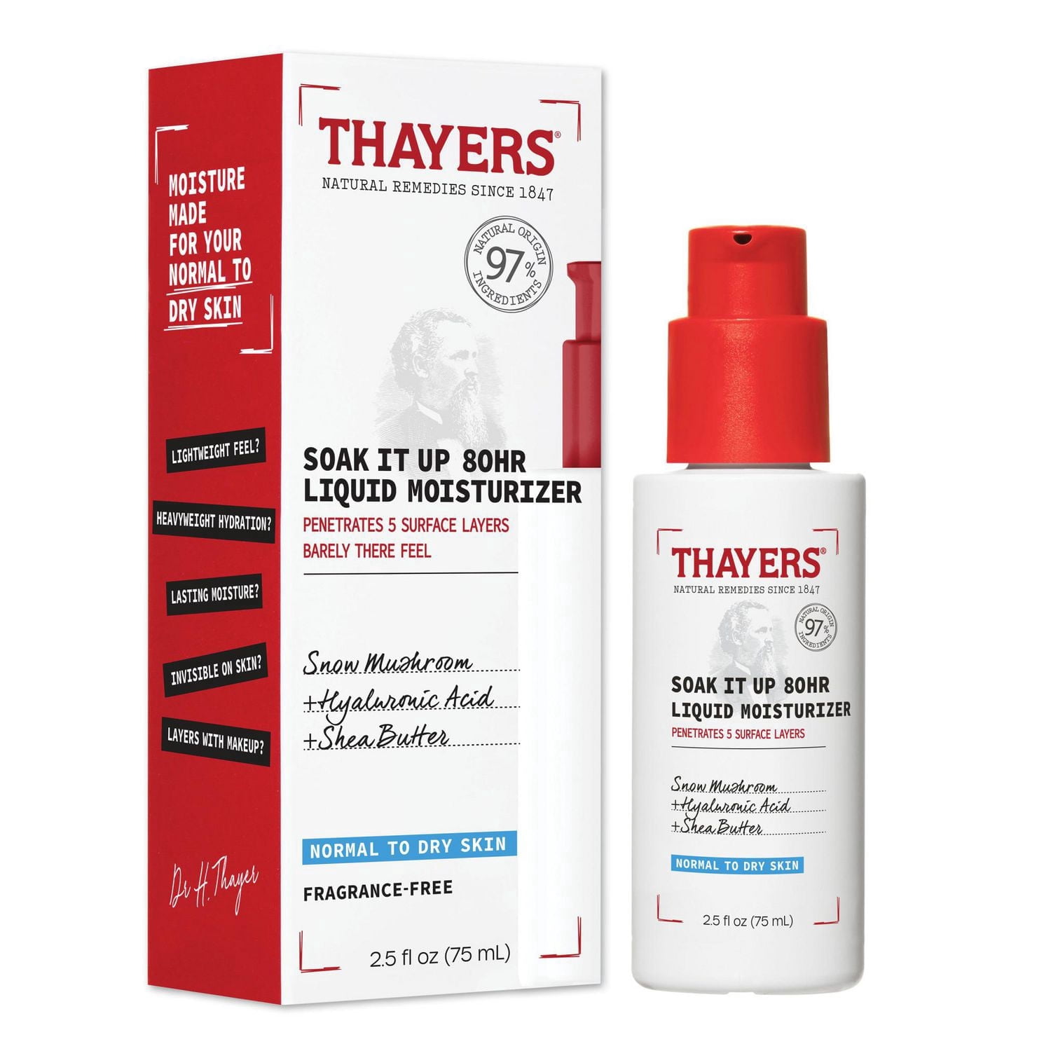 Soak It Up Liquid Face Moisturizer with hyaluronic acid, for normal to dry skin