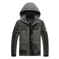 thumbnail image 3 of Windproof Jacket men Casual Patchwork Thicken Multi Pocket Hooded Zipper Windproof Waterproof Breathable Jacket Coats, 3 of 8