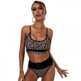 thumbnail image 1 of Women's High Waist Leopard Bikini Buckle Front Two Piece Cheetah Swimsuit，M, 1 of 5
