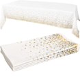 thumbnail image 1 of Tacnuzo 4 Pcs Disposable Plastic Table Cloths Plastic Tablecloths for Rectangle Tables for Birthday Parties Wedding Anniversary, 1 of 7