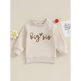 thumbnail image 2 of Faithtur Ensemble Assorti de Sœurs Body Imprimé Lettre Manches Longues Col Rond Chandail en Molleton Vêtements d'Automne pour Tout-Petits, 2 of 9