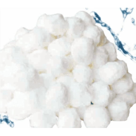 Yuanlin Boules de Filtre, pour Utilisation en Piscine, Purificateur d'Eau, Sable Filtrant de Substitution dans une Piscine de Lager, Léger et Réutilisable, Blanc, 3,3 Lb