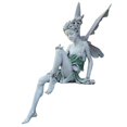 thumbnail image 1 of Figurine en Résine Statue de Fée de Porche Fontaine Déco de Cour Arrière Figurines Météo Blanc, 1 of 8