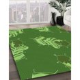 thumbnail image 3 of Ahgly Tapis Rond Lavable en Machine Intérieur Transitionnel Vert Pois, 5 Pieds Rond, 3 of 7