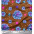 thumbnail image 1 of Soimoi Poly Georgette Fabric Artistic Floral Decor Fabric Printed Yard 52 Inch Wide, 1 of 3
