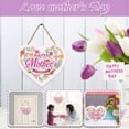 thumbnail image 2 of Signe de Bienvenue de Porte d'Entrée - Signe de Joyeux Jour de Mère en Forme de Coeur Créatif, 2 of 6