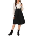 thumbnail image 2 of Unique Bargains Jupe Midi Plissée à Bretelles Rétro pour Femme à Taille Élastique avec Bretelles, 2 of 6