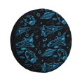 thumbnail image 1 of Lsque Spacecraft Pattern Tire Covers - Tough Tire Wheel Protector for Truck, SUV, Trailer, Camper, RV-16 inch, 1 of 6