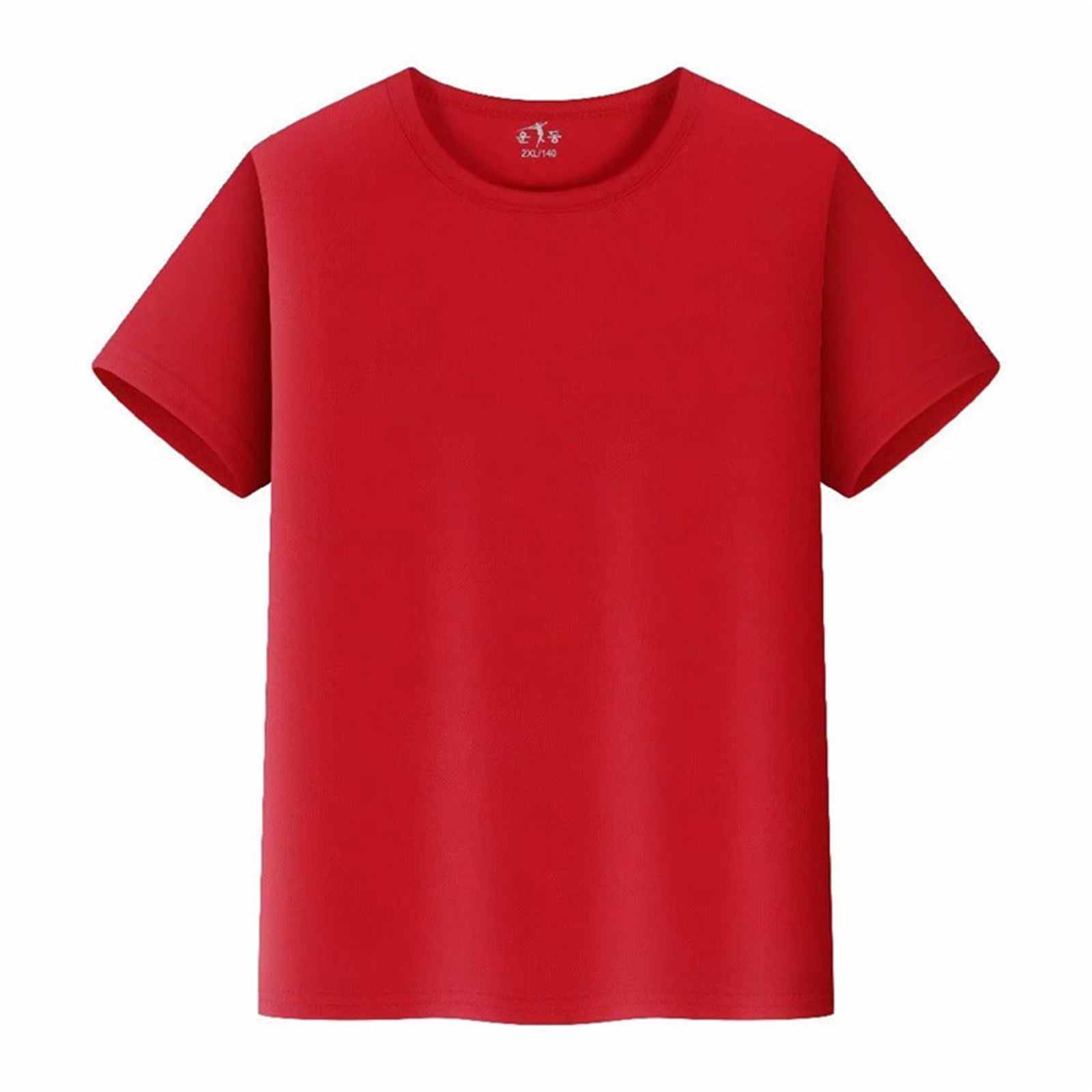 Hiiyo Men's Quick Drying T-Shirt Solid Color Short Sleeve T Shirt Summer Daily Tshirt