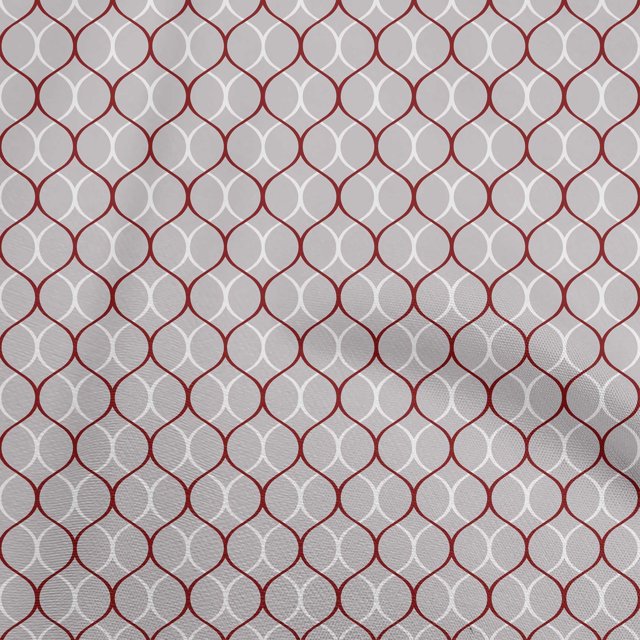 oneOone Rayon Blush Pink Fabric Ogee Sewing Material Print Fabric By The Yard 56 Inch Wide
