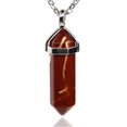 thumbnail image 1 of Angelstones Pendentif Collier Reiki Chakra Hexagonal à Pointe Pointue en Jaspe de Lune 18 Pouces, 1 of 3