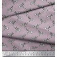 thumbnail image 3 of Soimoi Modal Satin Fabric Dalmatian Dog Print Sewing Fabric Yard 42 Inch Wide, 3 of 3