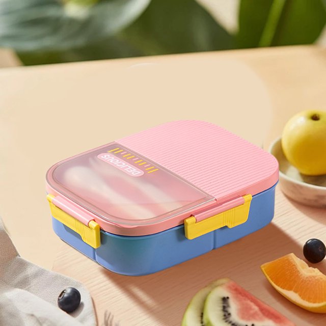 Bento Box | 1250ml Leakproof Lunch Container for Adults & Kids | Multi Compartment Meal Prep Box | Microwave Safe Food Storage | Plastic Lunchbox for Work, School, or Picnic