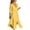 Yellow, variant on Cameland Women's Solid Color Single Breasted Lapel Drawstring Shirt Dress Cotton Linen Dress