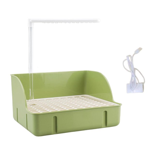koolsoo Automatic Parakeet Bird Bath Bird Shower Fountain for Conure Lovebird Budgie Green