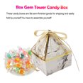thumbnail image 2 of 50Pcs Candy Box with Ribbon Container Paper Ribbon for Chocolate Cookie Packaging Boxes Party Baby Shower Favor Decorations Supplies Gray L, 2 of 7