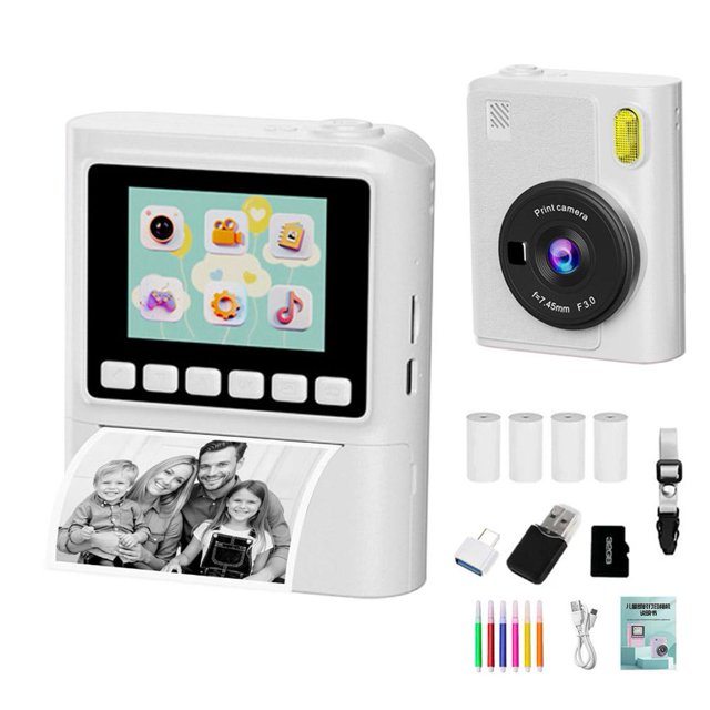 Instant Print Camera for Children Mini Color Photo Printer
