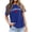 Blue, variant on WILLBEST Womens Shirts Trendy 2025 Women's Keep Canada Flag T Shirt Proud Statement Print T Shirt