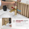 thumbnail image 3 of Stylish Riela 7 ½" Ht Single Handle Brushed Gold Bathroom Faucet B-104G, 3 of 9
