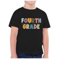 thumbnail image 1 of PMVFHDE T-Shirts à Manches Courtes pour Filles T-Shirts Graphiques Coupe Ample Saison de Rentrée Scolaire pour Enfants Col Rond Imprimé T-Shirt à Manches Courtes Noir, 3-4 Ans, 1 of 4